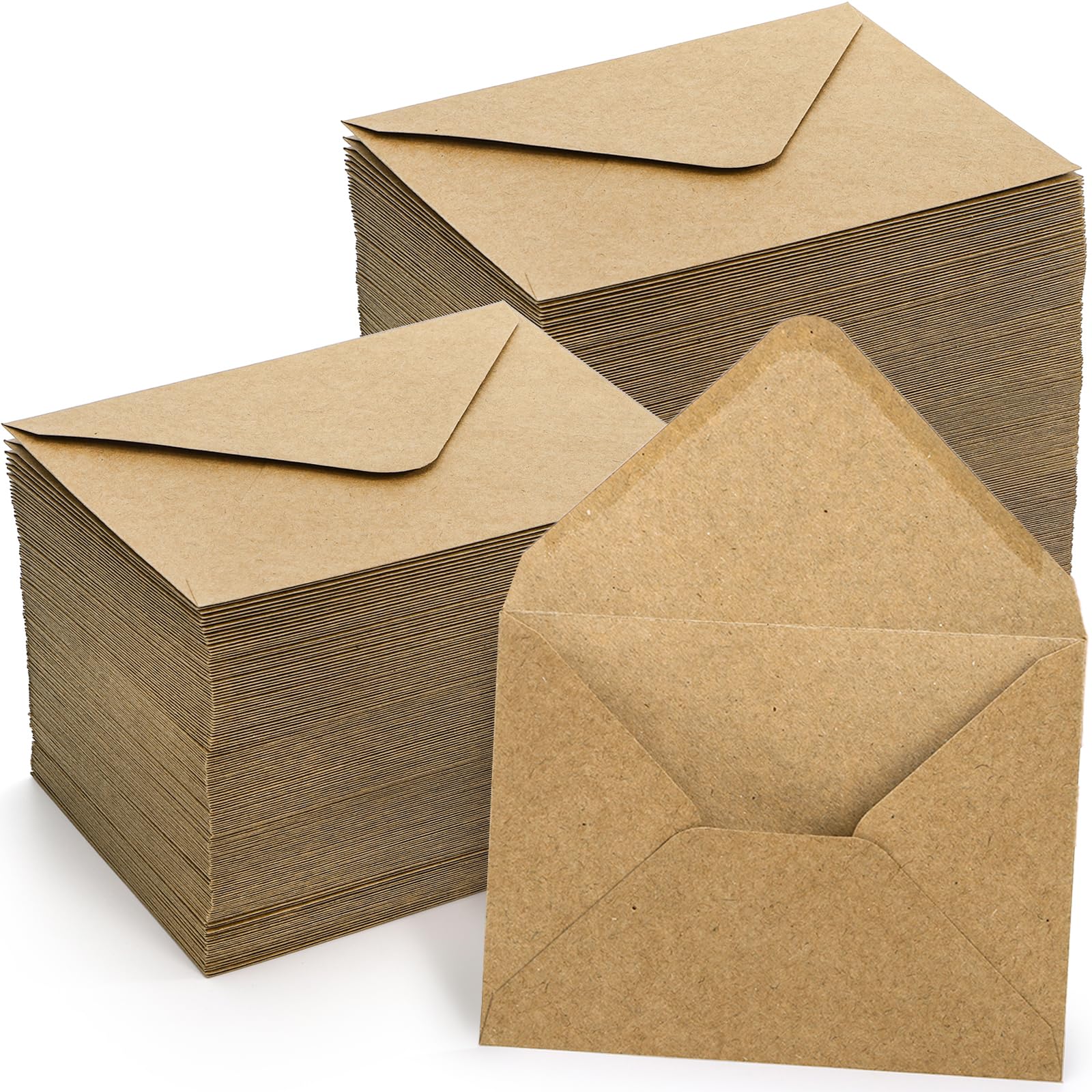 Photo 1 of Nicunom 150 Pack Kraft Envelopes, 4 x 6 Inch Brown Kraft Paper Envelopes for Invitation, Cards, Photos, Postcards, Wedding, Baby Shower, Graduation, Party