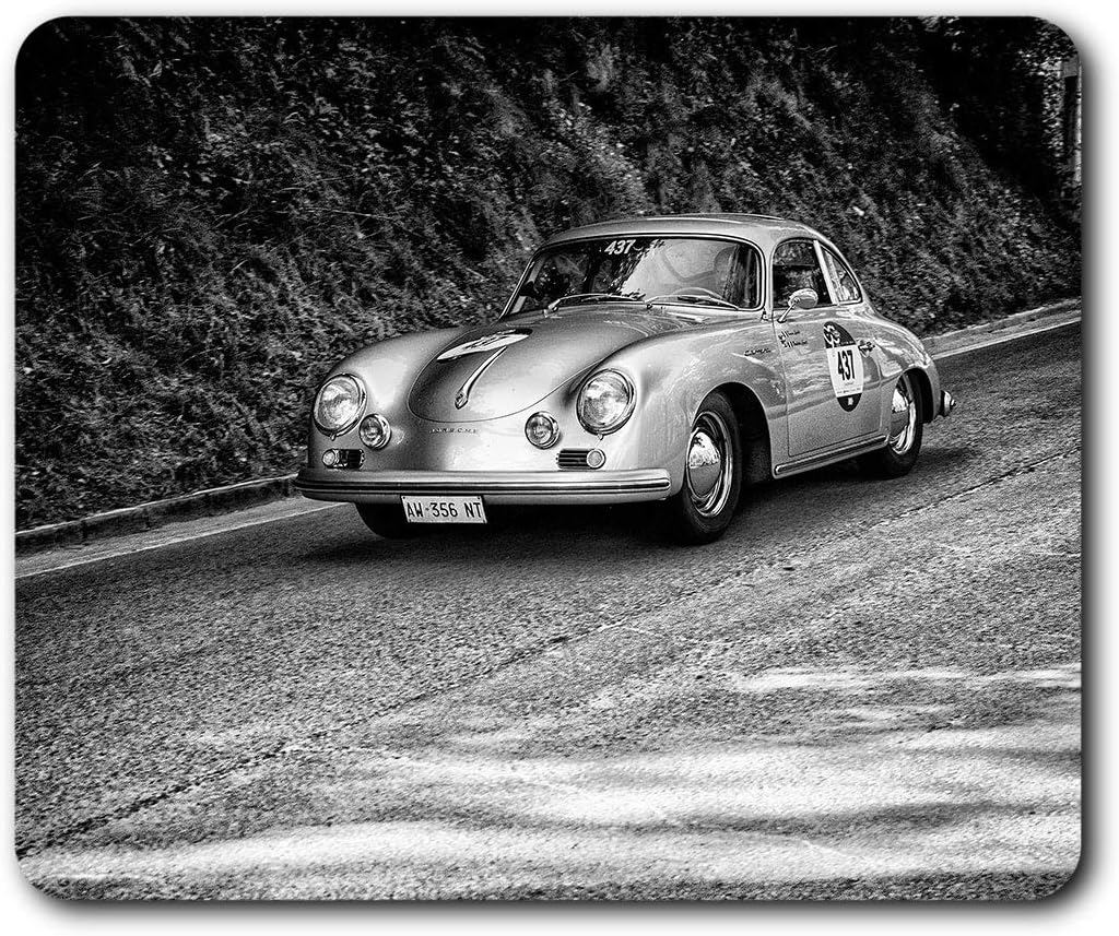 Vintage Race Car Sports Mouse Mat Pad Computer PC Laptop Gaming Office Home Desk Accessory Gadget 12653, Multicolor