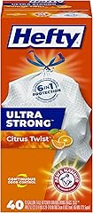 Hefty Ultra Strong 13 Gallon Trash Bags, Tall Kitchen Trash Bags 13 Gallon Size, Drawstring Closure, Continuous Odor Control,