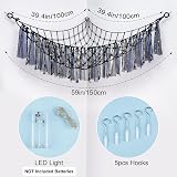 MHJY Toy Hammock Storage Net with LED Light Large Corner Organizer view 6