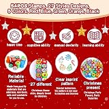 KAHEIGN 54Pcs Christmas Self-Inking Stamps 27 Styles Santa Snowflake Xmas Kids view 2