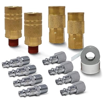 Buy Jaco Industrial Quick Connect Air Hose Fittings Plug Coupler Kit 1 4 Npt Set Of 12 Online In Netherlands B084rj8rnv