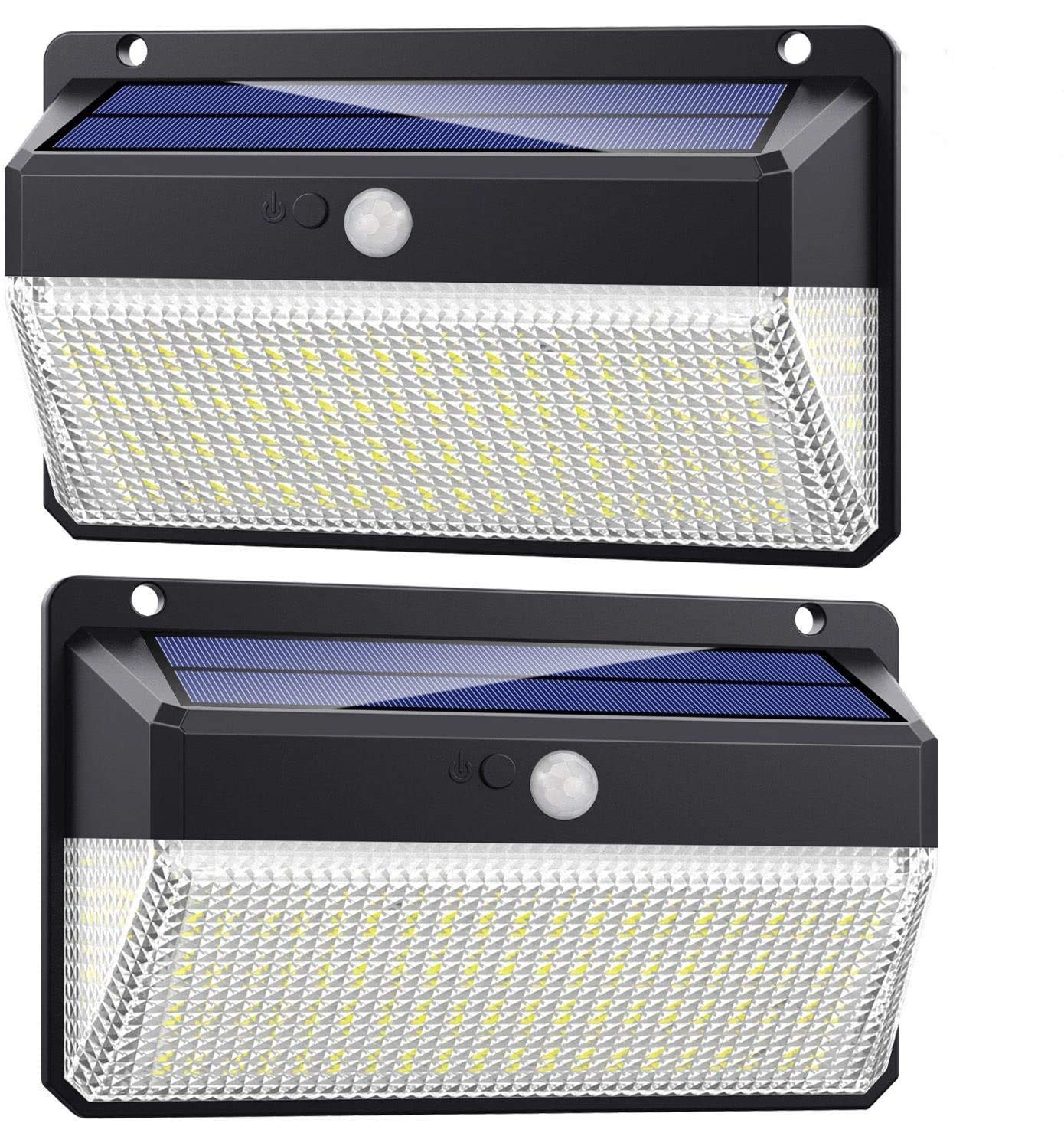 228 LED Solar Lights Outdoor, AOPAWA Motion Sensor Security Lights with 3 Lighting Modes, 270°Wide Angle, 2200mAh Solar Powered Lights Wall Lights Waterproof for Outside (2 Pack)