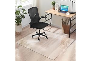 100pointONE Crystal Clear Office Chair Mat for Carpet or Hardwood, 1/5" Thick 60" x 46" Desk Chair Mat for Carpet or Hard Floor Use, Floor Protector Mat for Office Chair