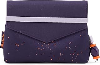 Satch Beauty Wallet - Umhängetasche, Reißverschlussfach, Spiegel - Sprinkle Space - Orange