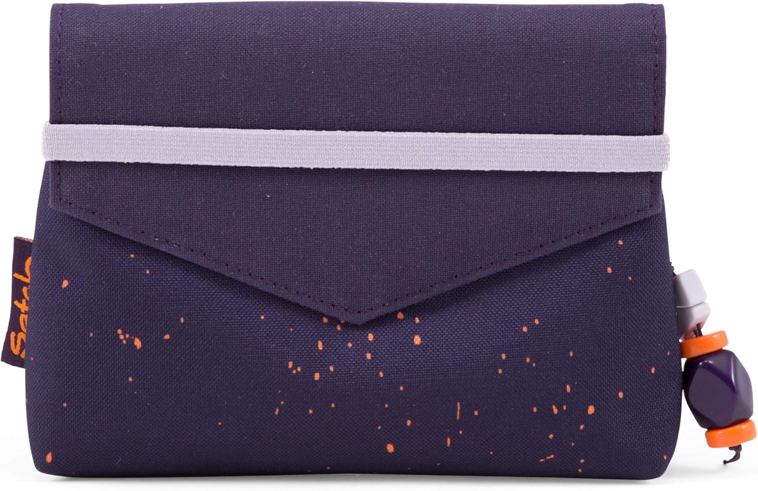 Satch Beauty Wallet - Umhängetasche, Reißverschlussfach, Spiegel - Sprinkle Space - Orange