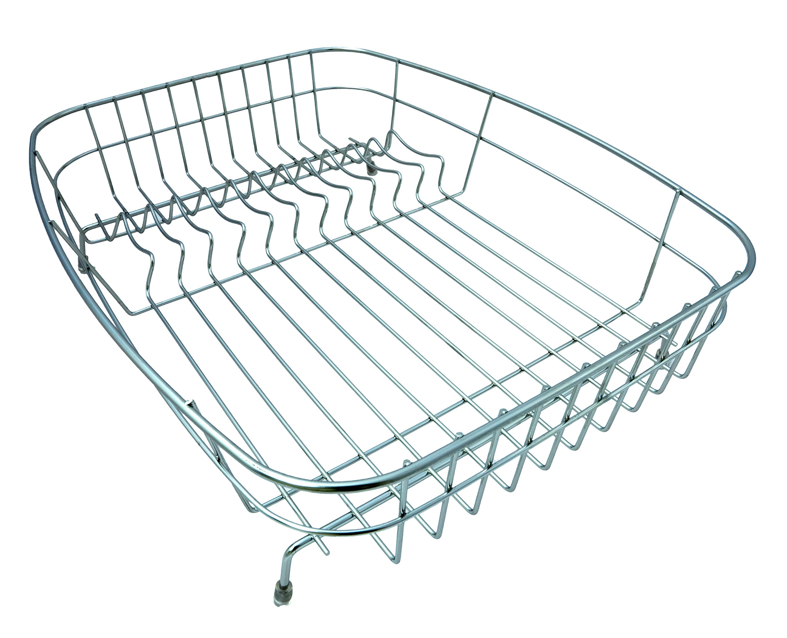 Delfinware Stainless SteelLarge Dish Drainer, Stainless Steel, Silver