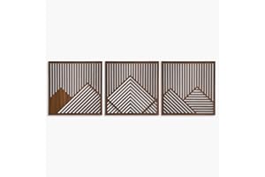 Mountain Wall Art, Mountain Wood Wall Art, Mountain Wall Decor, 3 Piece Geometric Mountains, Large Wooden Wall Decoration, Li
