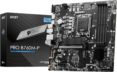 MSI PRO B760M-P Micro-ATX Motherboard LGA1700 DDR5 PCIe 4.0 M.2 2x Gen4