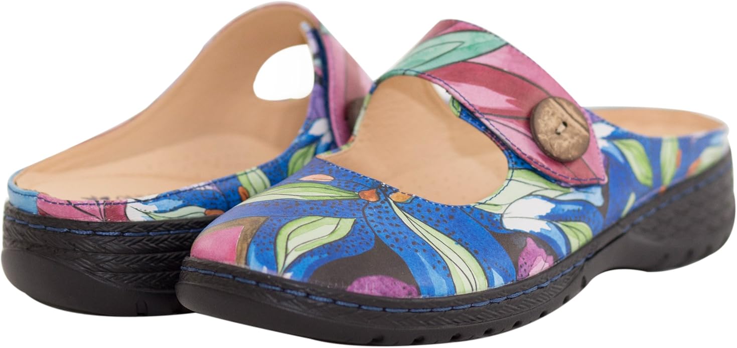 Amazon.com | Anuschka Womenâs Leather Open Back Mary Jane Shoe, Indira | Memory Foam Footbed | Shoes