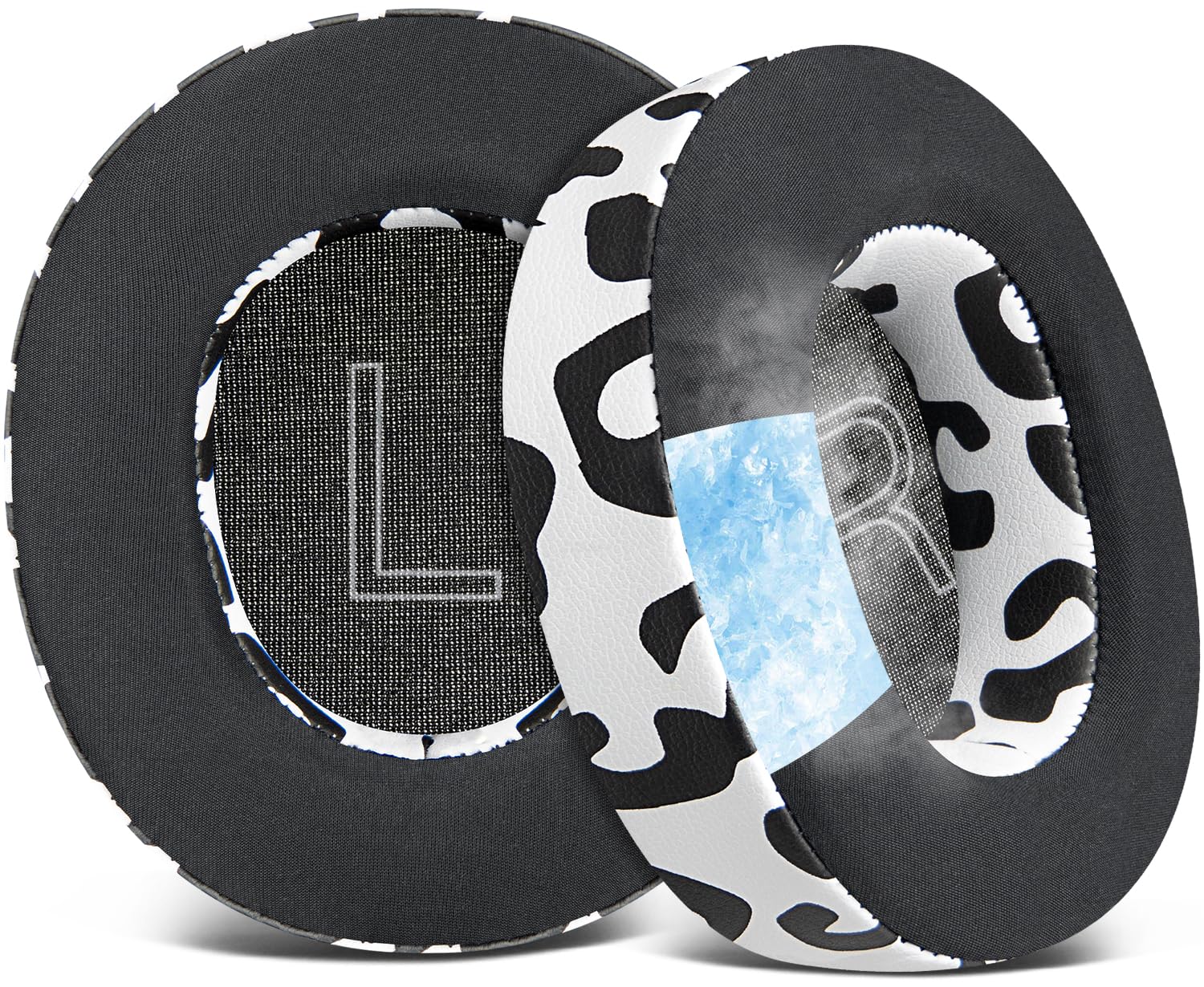 SOULWIT Cooling-Gel Replacement Earpads for Steelseries Arctis Nova Pro Wired, Nova 1/1X/1P/3/3P/3X/4/4P/4X/5/5P/5X/7/7X/7P Headphones, Ear Pads Cushions with Noise Isolation Foam - Snow Leopard