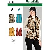 Simplicity 1499 Easy-to-Sew Women's Vests &amp; Headband Sewing Pattern, Sizes 16-24
