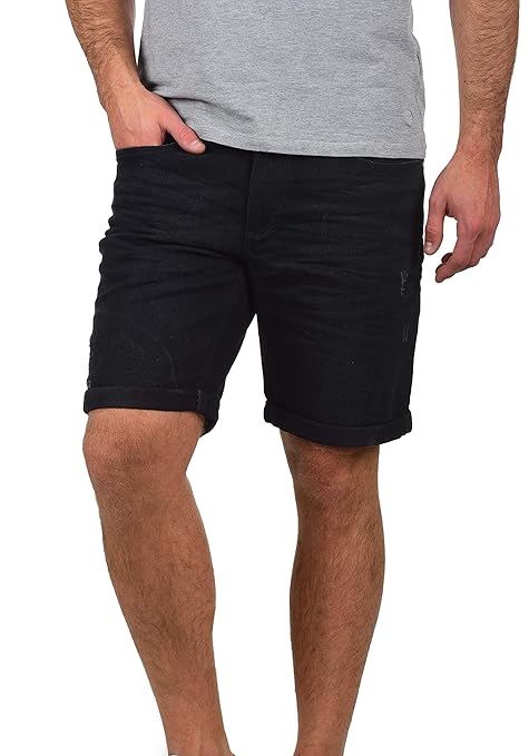 Blend Grilitsch Herren Jeans Shorts Kurze Denim Hose Mit Destroyed-Optik Aus Stretch-Material Slim Fit