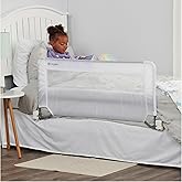 Regalo Safety Swing Down Bed Rail Guard for Toddlers, Bed Safety Rail with Patented Gap Guard, Fits Twin, Full & Queen Mattress, White, Tested & Safe for 30 Years, American Designed, Family Owned