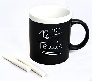 Grovendo Schwarzer Keramik Tafel Becher Tasse Zum Amazon De