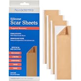 NUVADERMIS Silicone Scar Sheets for Surgical Scars, 4 Sheets, Light | The Original Scar Tape, Made with Premium European-Sourced Silicone for Old &amp; New Scars &ndash; Dermatologist Recommended