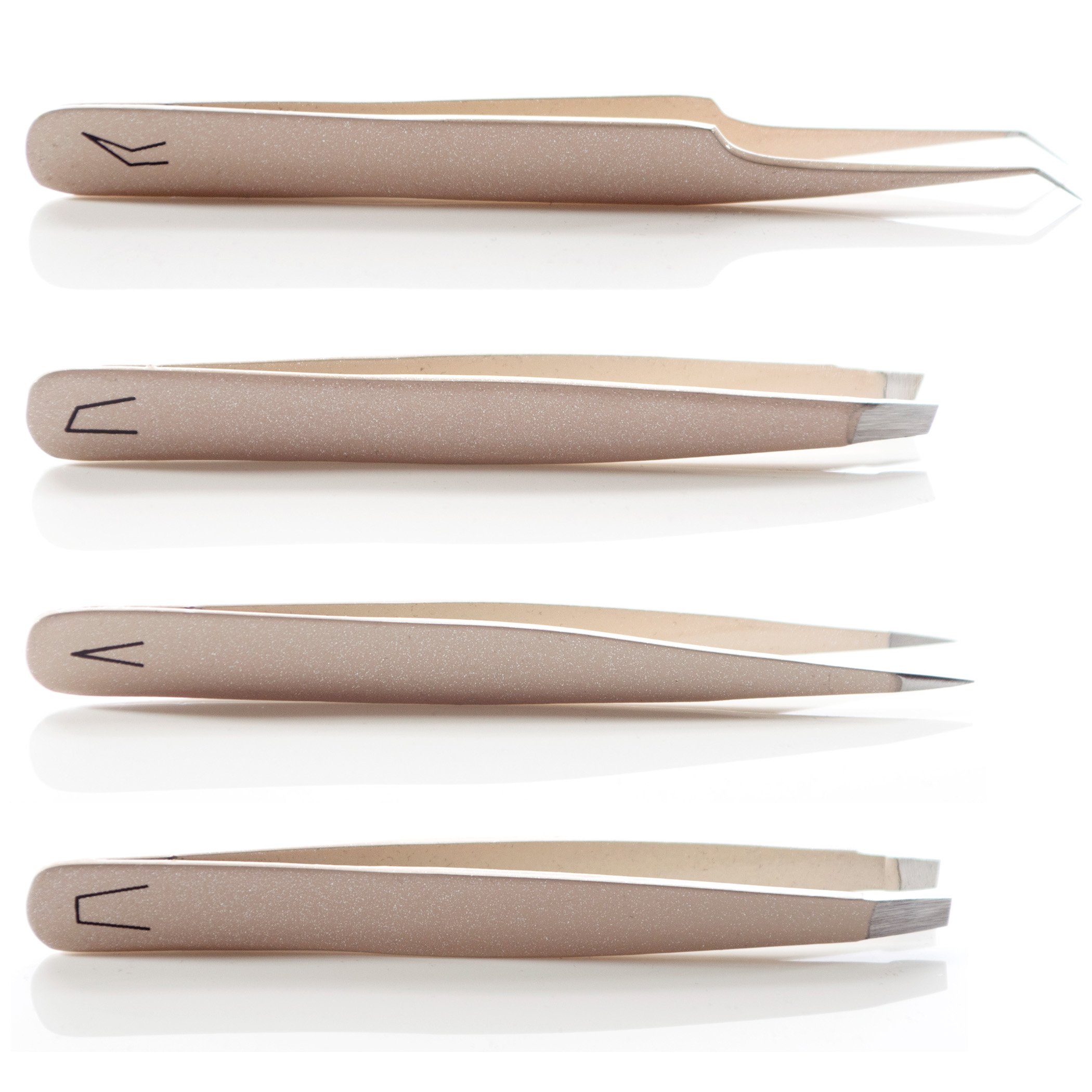 Professional Tweezer Pack 4 Tweezers Set Ingrown Hair