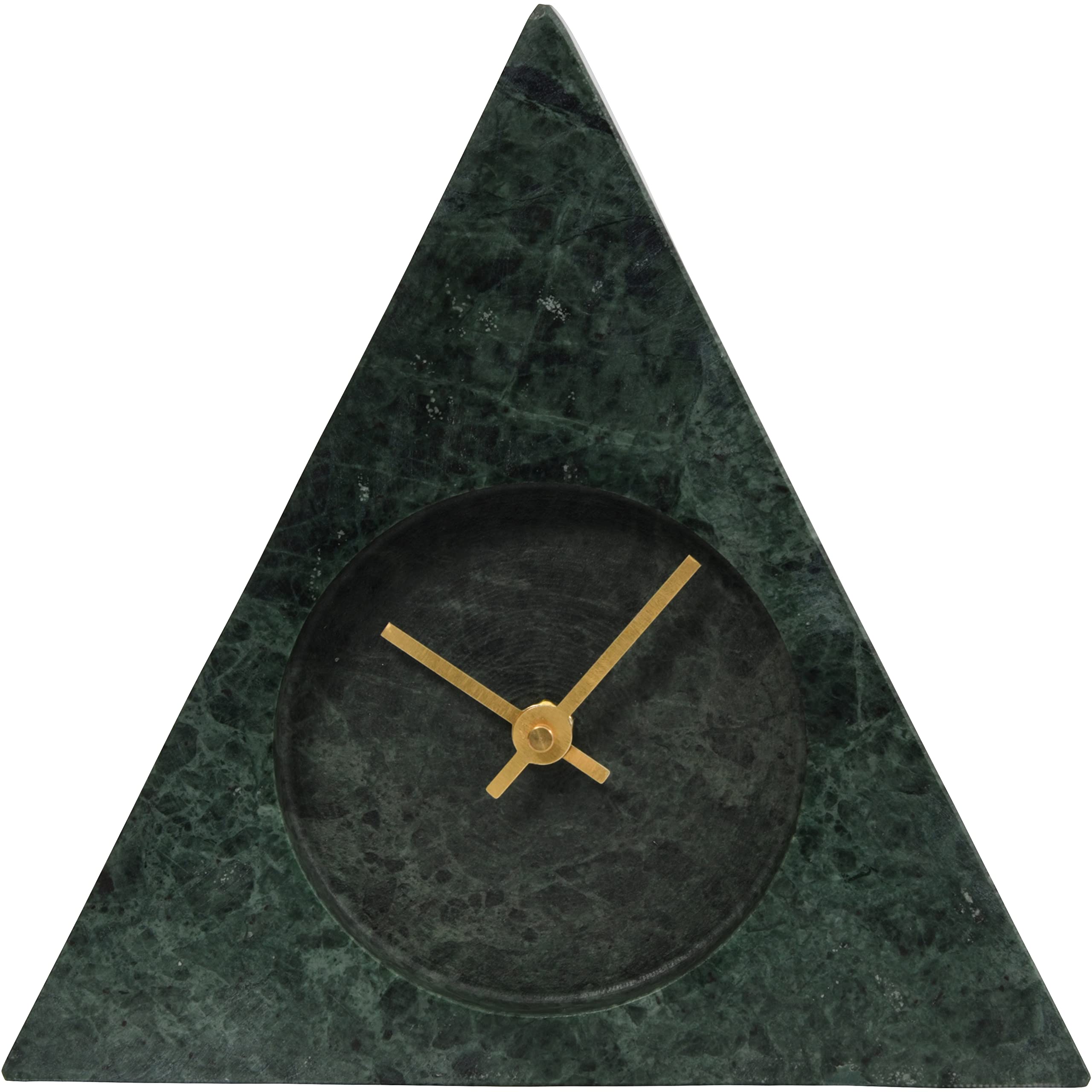 Saville Designs Marble Mantel Clock, Green