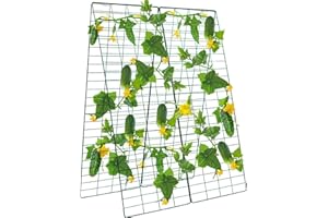 Kyrieval Cucumber Trellis 48" L X 34" W Adjustable A Frame Trellis with 6 pcs Garden Staples for Climbing Plants Outdoor(1 Pack)