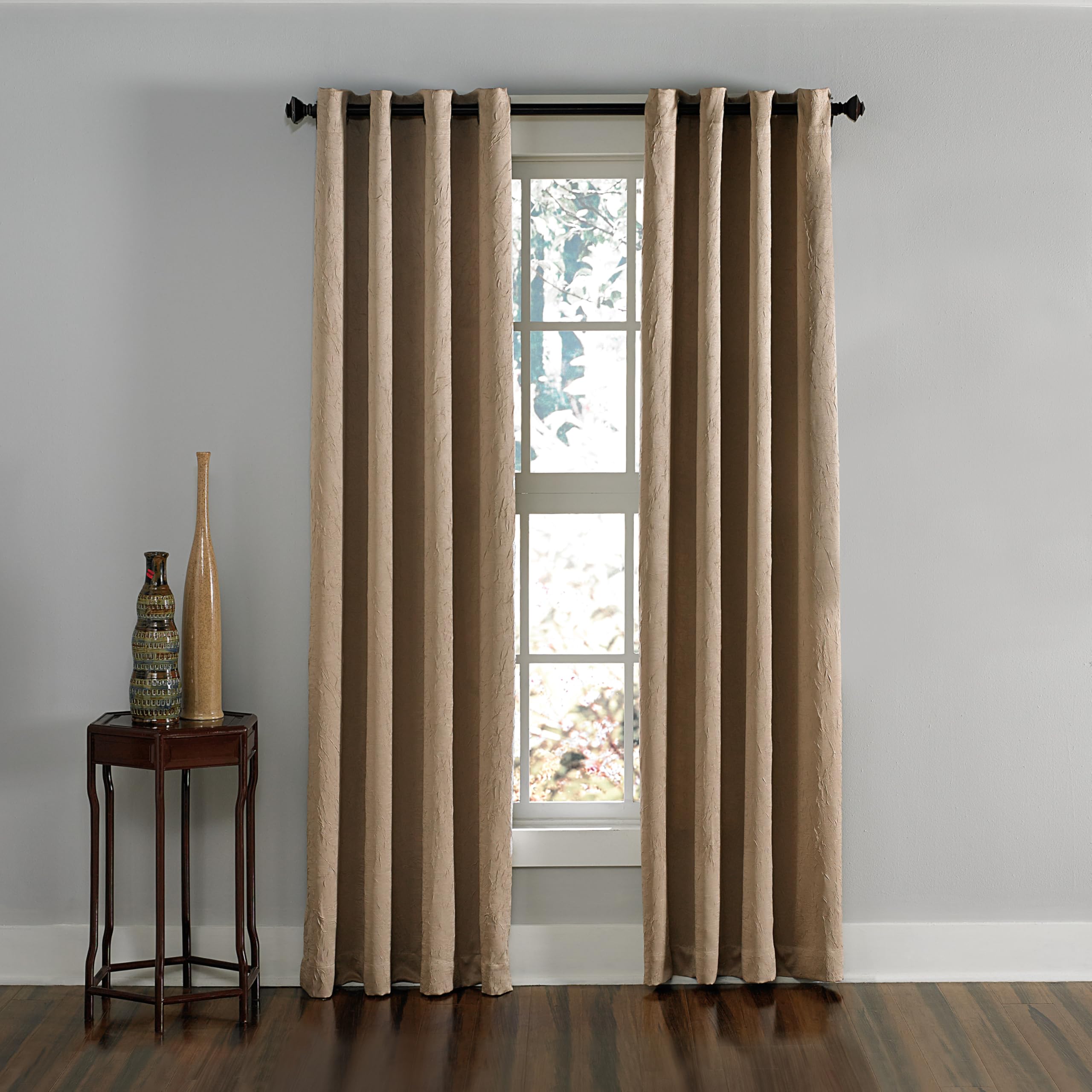 Curtainworks Lenox Grommet Curtain Panel, 50 by 108", Taupe,1Q806308TP