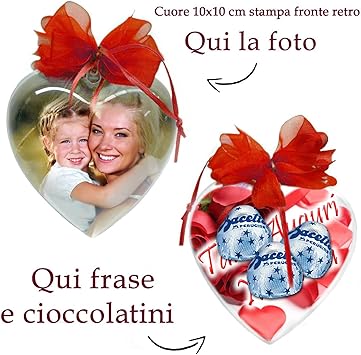 Regalo Per La Festa Della Mamma Cuore Personalizzato Con Cioccolato A Forma Di Cuore E Frase Amazon It Giochi E Giocattoli