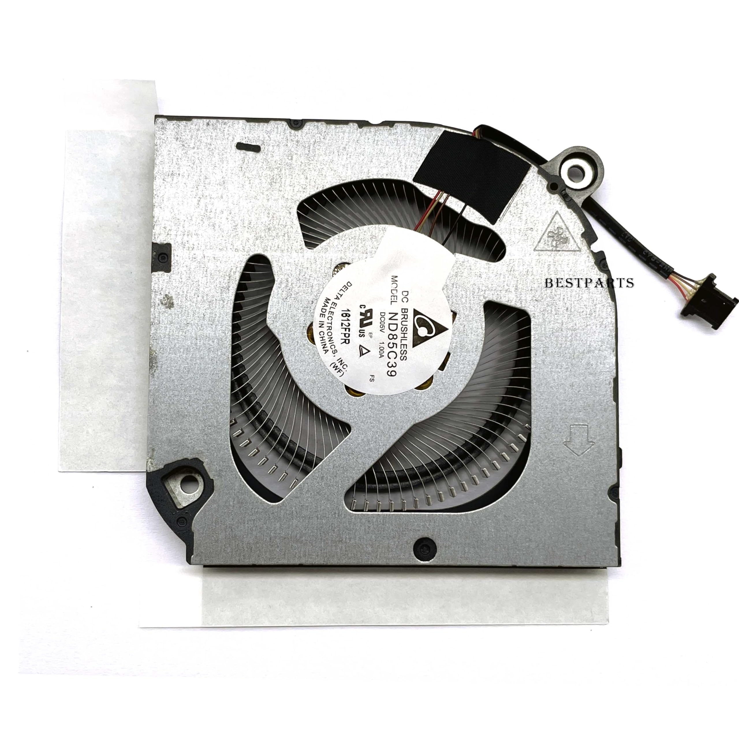 Photo 1 of BestParts New (All-Metal Blade) GPU Cooling Fan Replacement for Acer Predator Triton 300 (PT315-52 PT315-53), P/N: 23.Q7CN2.001 (F12 Side Fan, 5th Gen All-Metal AeroBlade 3D Fan)