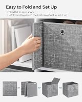 SONGMICS Storage Boxes Set of 6 33 cm Cube Boxes with Handles Heathered Grey view 7
