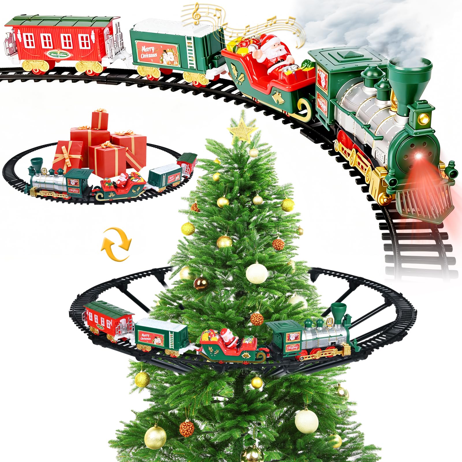 Photo 1 of *missing parts*
Hanging Christmas Train Set, Under The Christmas Tree Train Toy Set, Train for Christmas Tree with Real Smoke/Classic Music/Lights, Best Indoor Christmas Train Decor for Families with 2 Ways to Play