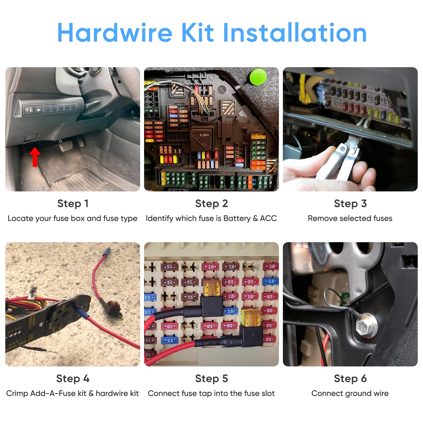 VIOFO HK4 Hardwire Kit with 8pcs Full Set Circuit Fuse Tap, Type-C Port, for A329 series/A229 series/A119Mini2/A139Pro/WM1/T130 Dash Cam