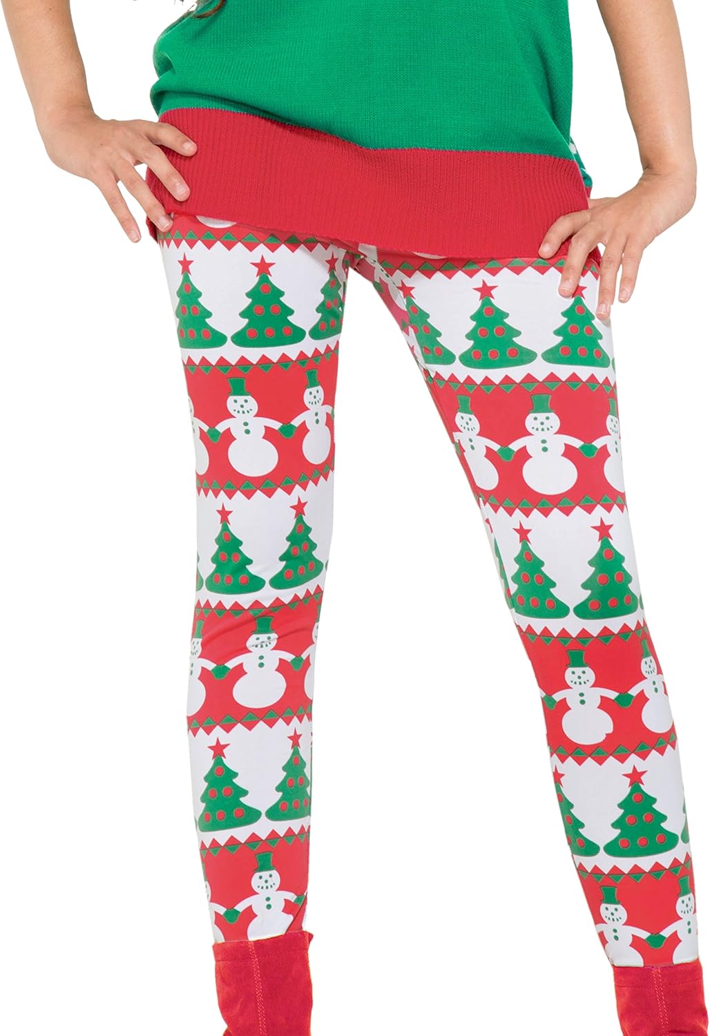 plus size snowman leggings