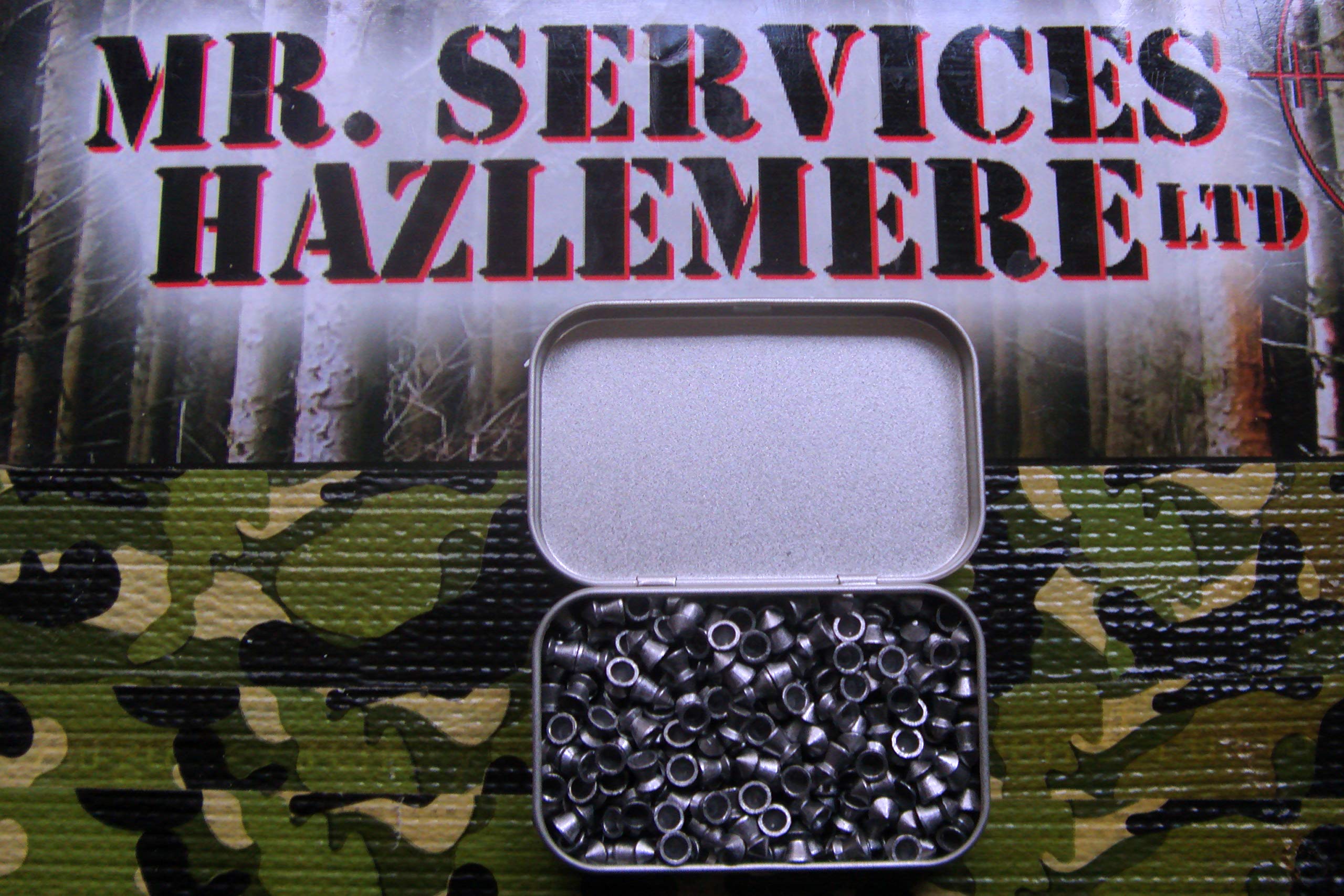 SURVIVAL TIN OF 250 x VICTORY STRIKE POINTED .22-5.5mm CALIBER AIR GUN PELLETS