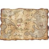 Plastic Treasure Map Party Accessory (1 count) (1/Pkg)