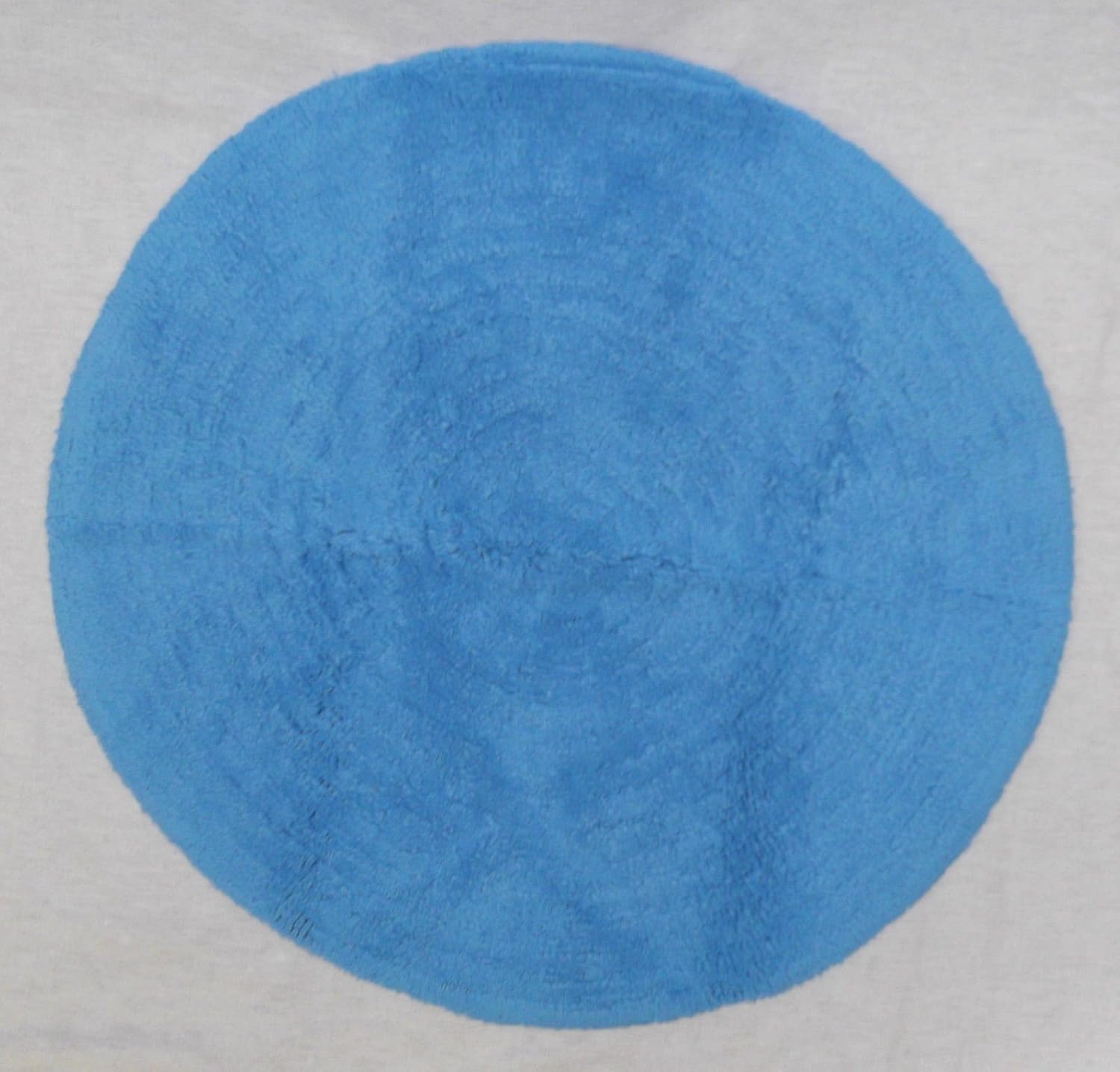 Plain Bright Blue Cotton Round Circle Supersoft Bathroom Bath Shower Mat Rug Amazon.co.uk