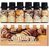 Bakery Essential Oils Gift Set, SNOWSEN Dessert Fragrance Oils for Diffuser for Home, Pumpkin Pie, Waffle, Coffee Cake, Chocolate Cupcake, Gingerbread, Snickerdoodle Aromatherapy Oils