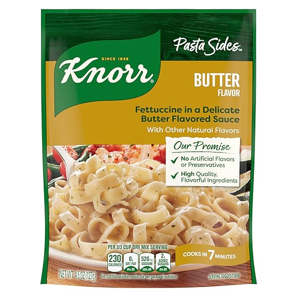 KNORR PASTA SIDES BUTTER FETTUCCINE FOR DELICIOUS QUICK...