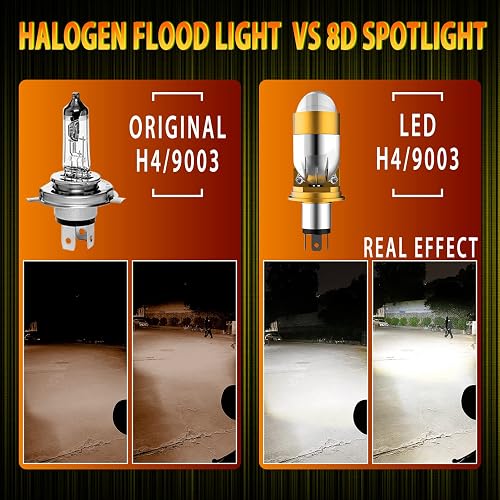 Ampoules LED H4 Tongruiting 60W 6000K 18000LM - Kit 2 Phares Hi/Lo Beam Conversion Voiture