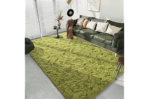 LOCHAS Ultra Soft Indoor Modern Area Rugs Fluffy Living Room Carpets for Children Bedroom Home Decor Nursery Rug 8x10 Feet, Green