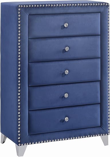 Amazon Com Meridian Furniture Caroline Velvet Upholstered 5
