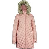 Spyder Women's Boundless Faux Fur Long Puffer Coat, Misty Rose Large