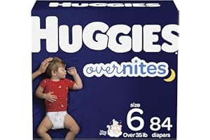 HUGGIES Overnites Nighttime Baby Diapers, Size 6, 84 Ct