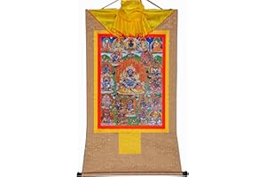 Gandhanra Tantric Tibetan Buddhist Thangka Wall Hanging,Dharmapala Panjaranata Mahakala Thangka,Hot Stamping Brocade Buddhist