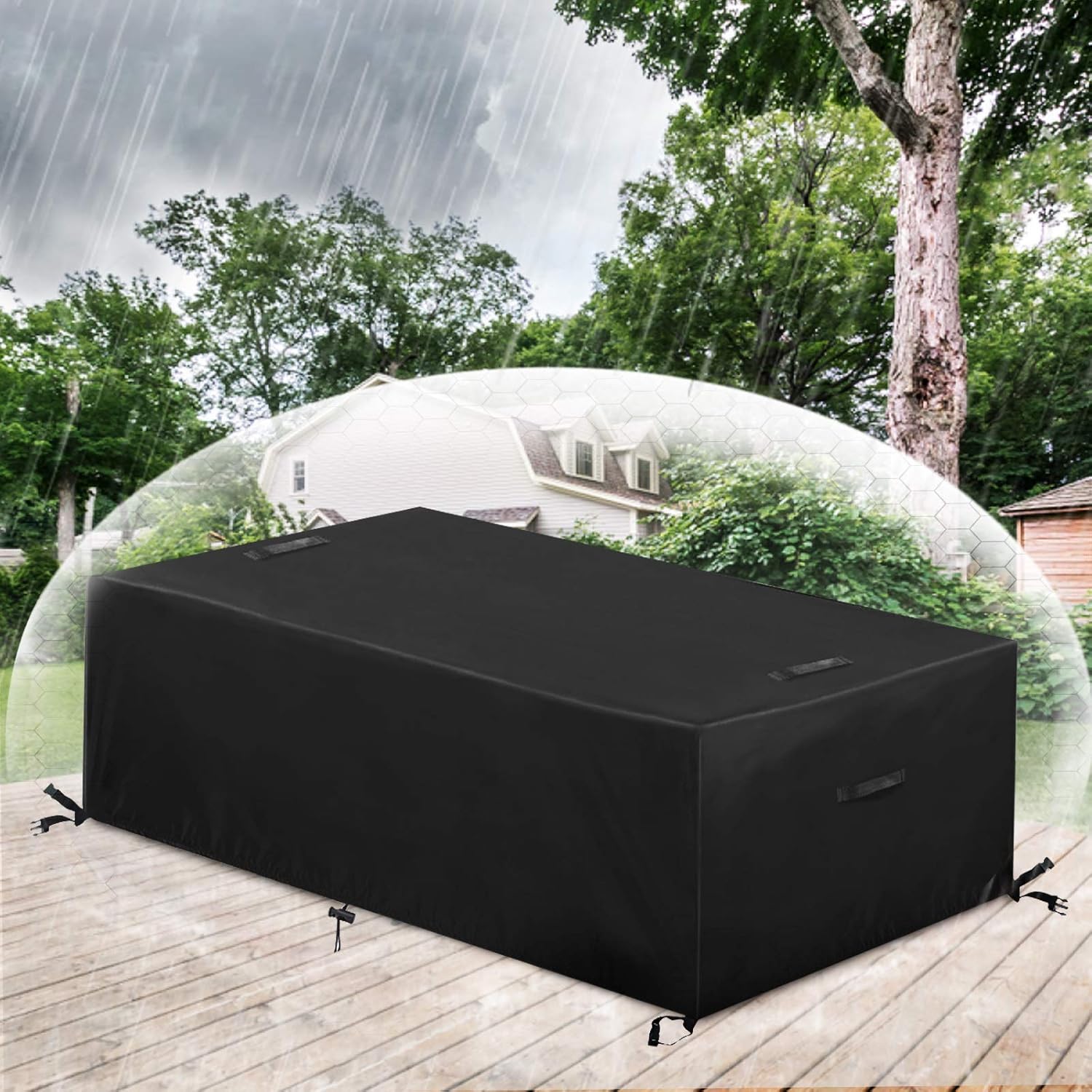 Essort Garden Table Cover Garden Furniture Cover Waterproof Outdoor