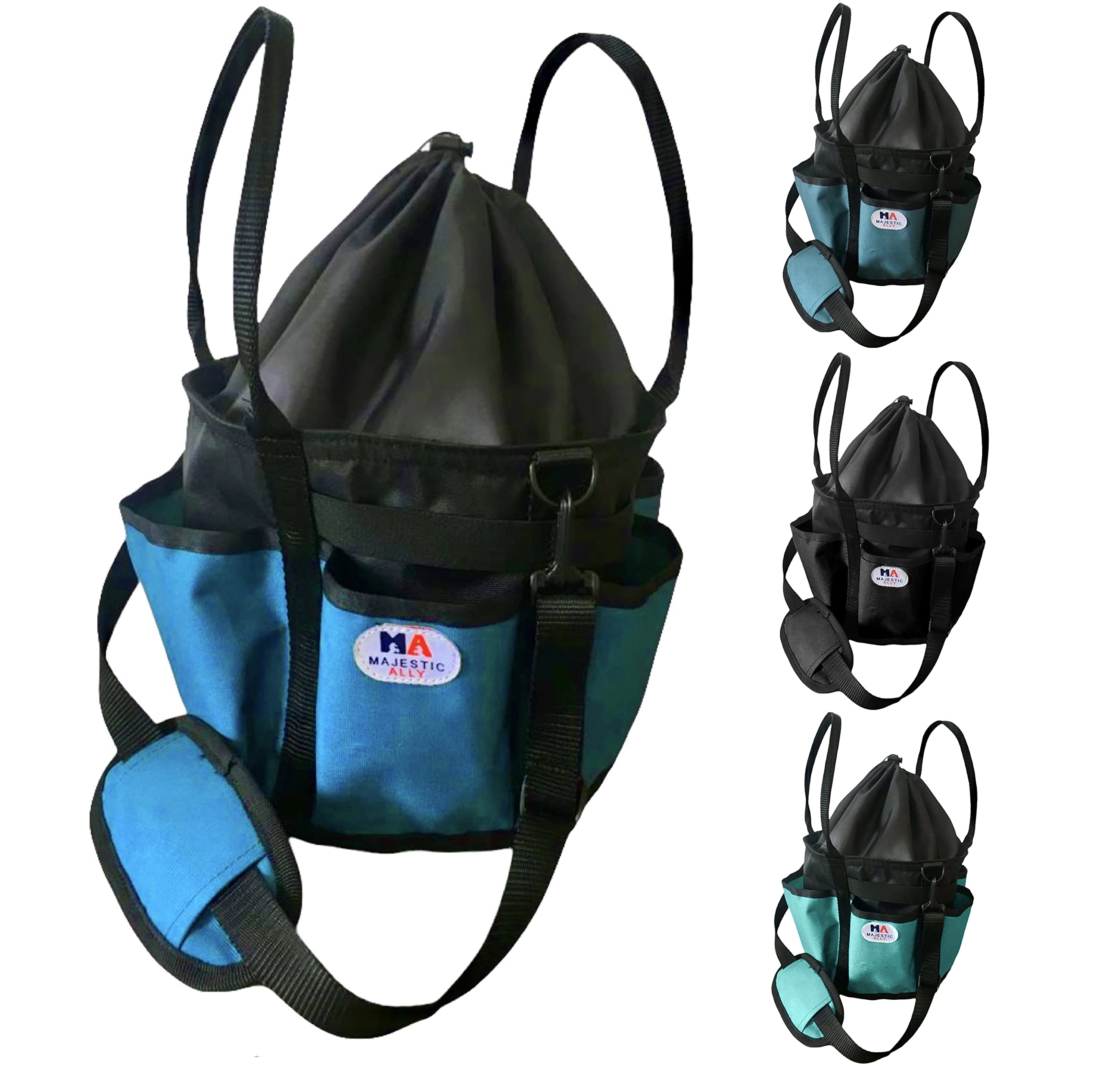 Majestic Ally horse Grooming Organizer Tote Bag (Hurricane Blue) — image 1