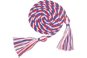 UIALECG Graduation Honor Cords, 68" Long (Royal Blue/White/Red)