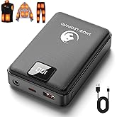 SNOW LEOPARD Heated Vest Battery Pack 7.4v 16000mah Power Bank for Heated Jacket with LED Display Battery Pack for Heating Vest with Dc/USB/Type-C Output for Heated Blanket Clothing for Men Women
