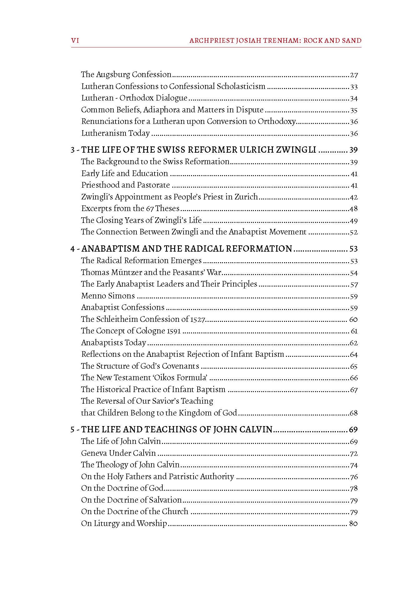 Rock and Sand: An Orthodox Appraisal of the Protestant Reformers and Their Teachings