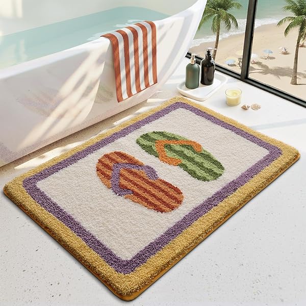 LUMI BATH MATS FOR BATHROOM, NON SLIP ABSORBENT...