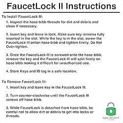 Flow Security Systems Faucet Lock II | Magnetic Key