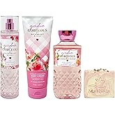 Bath & Body Works Gingham Gorgeous Trio Gift Set - Fragrance Mist, Body Cream and Body Wash - with a Himalayan Salts Springs Bar Soap - Full Size