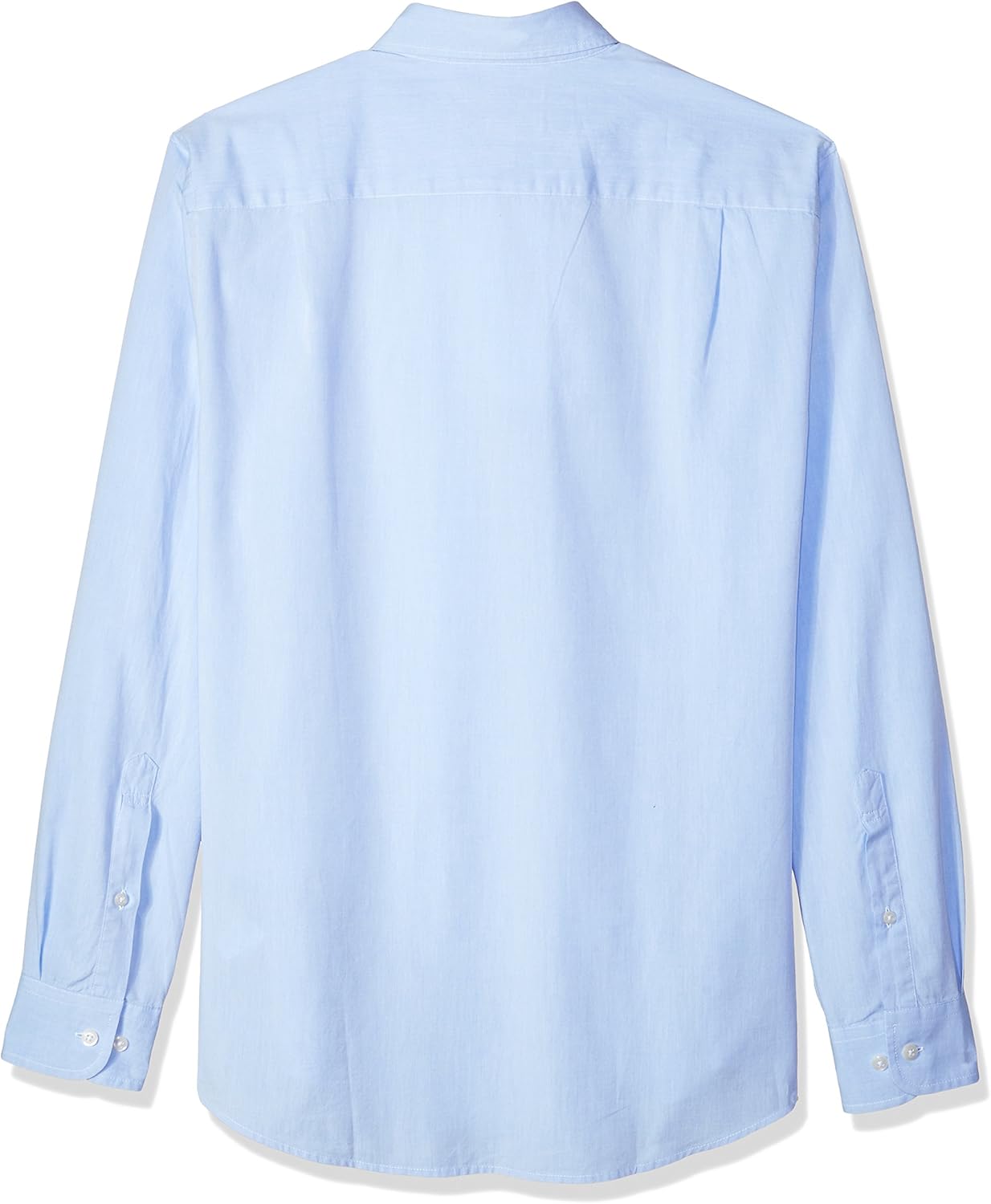  Essentials Men's Slim-Fit Long-Sleeve Solid Casual Poplin Shirt: Clothing